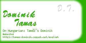 dominik tamas business card